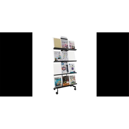 CLEAN CHOICE Mobile Display Transparent Shelves, 12 Compartments CL1495441